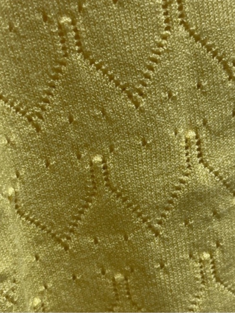 ZARA Womens Pointelle Knit Polo Yellow Size Medium - Picture 10 of 11